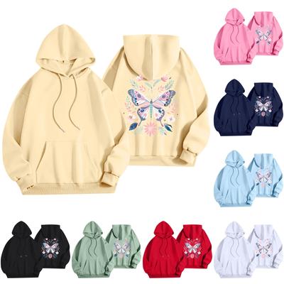 Women's Fashion Lightweight Long Sleeve Pullover With Pockets  Flowers Print Hoodie