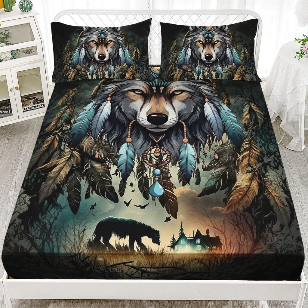 Animal Pattern Mattress Three-Piece Digital Printing Bedding Set, Mattress Three-Piece Set For Children And Adults