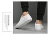 Men's Casual White Cowhide Shoes - Versatile Korean Style, Small Round Toe, Plus Size Trend