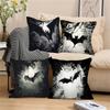 Spooky Bat Themed Halloween Pillowcases for a Hauntingly Chic Decor Sofa Cushion Cover Holiday Party Decoration Gift