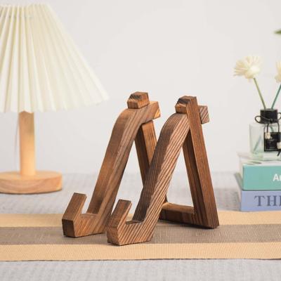 Sturdy Wooden Display Rack Practical Desktop Cookbook Holder  for Bedroom Cafe CD