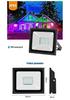 RGB-W Waterproof Outdoor LED Floodlight with Automatic Seven-Color Flashing for Park Landscapes
