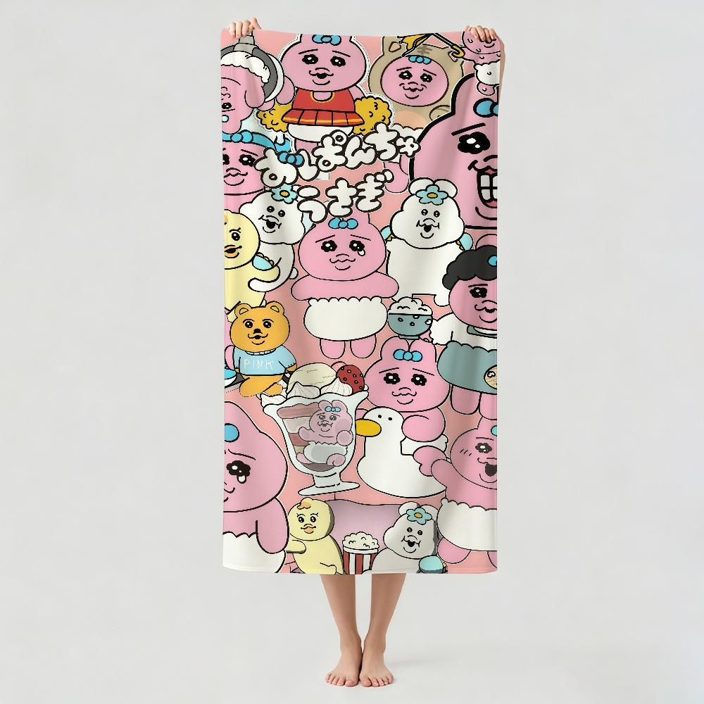 Cartoon cute O-Opanchu U-Usagi Towel Drying Bath Towel Applicable To Light Swimming Camping Yoga Beach Out