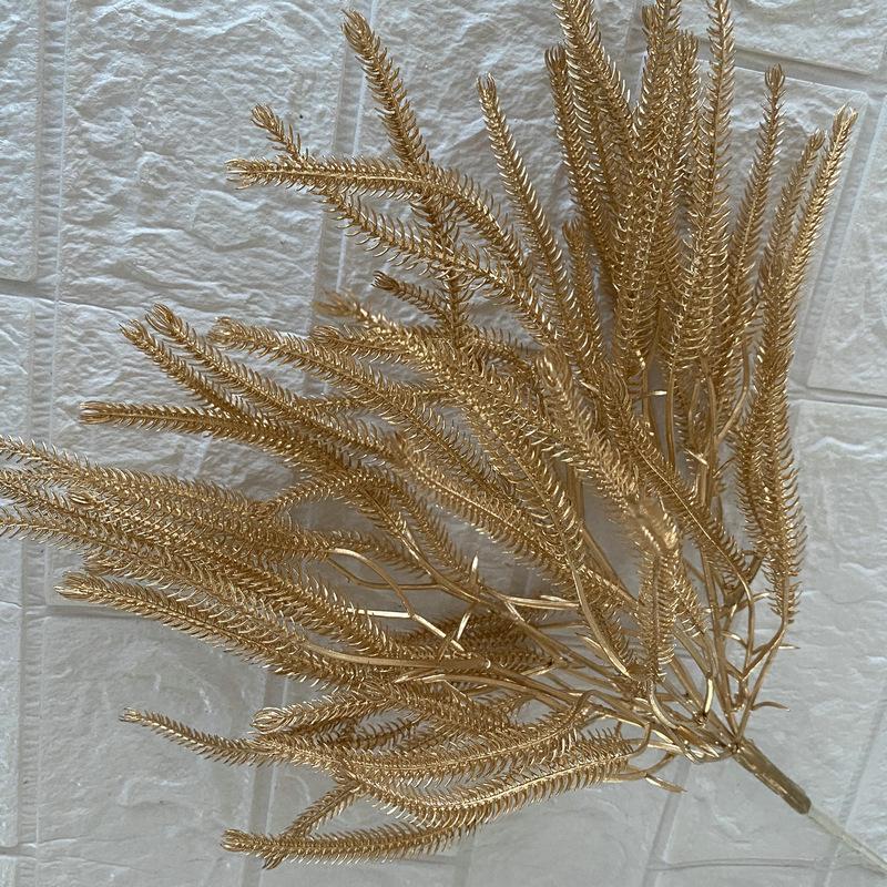 Artificial Golden Eucalyptus Hydrangea Fan Leaf Fake Flower Wedding Photography Home Hotel Ginkgo Leaves Plant Accessories Decor