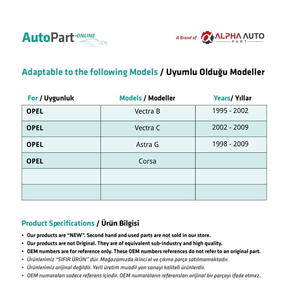 Gear Shift Knob 5 Speed ​​for Opel Vectra B, Vectra C, Astra G, Corsa