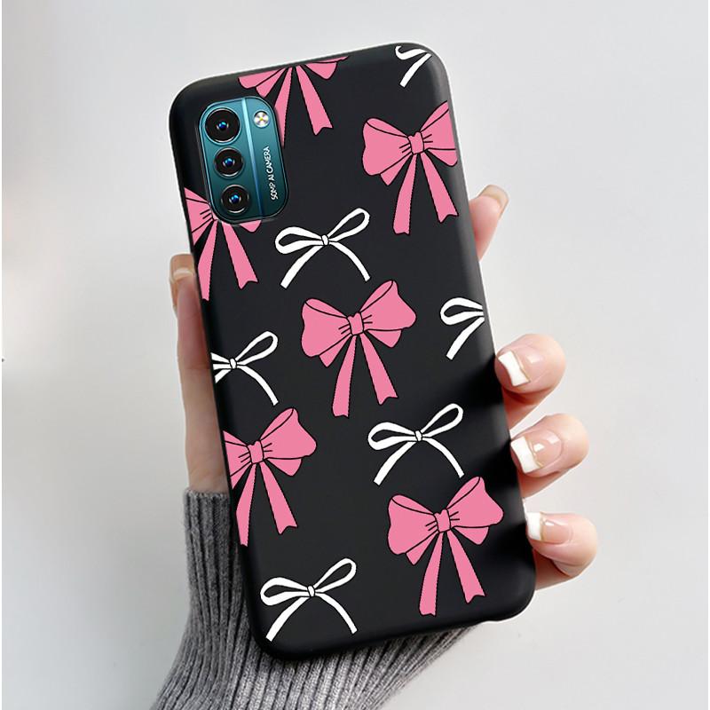 For Nokia G21 G11 Plus Case Cute Love Rabbit Cartoon Black TPU Silicone Soft Cover For NokiaG21 G 11 G11Plus Bumper Phone Case