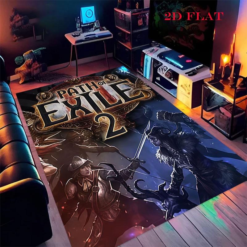 Path of Exile 2 Carpet Rug for Living Room Bedroom Home Sofa Decoration,Kids Play Nonslip Floor Mat