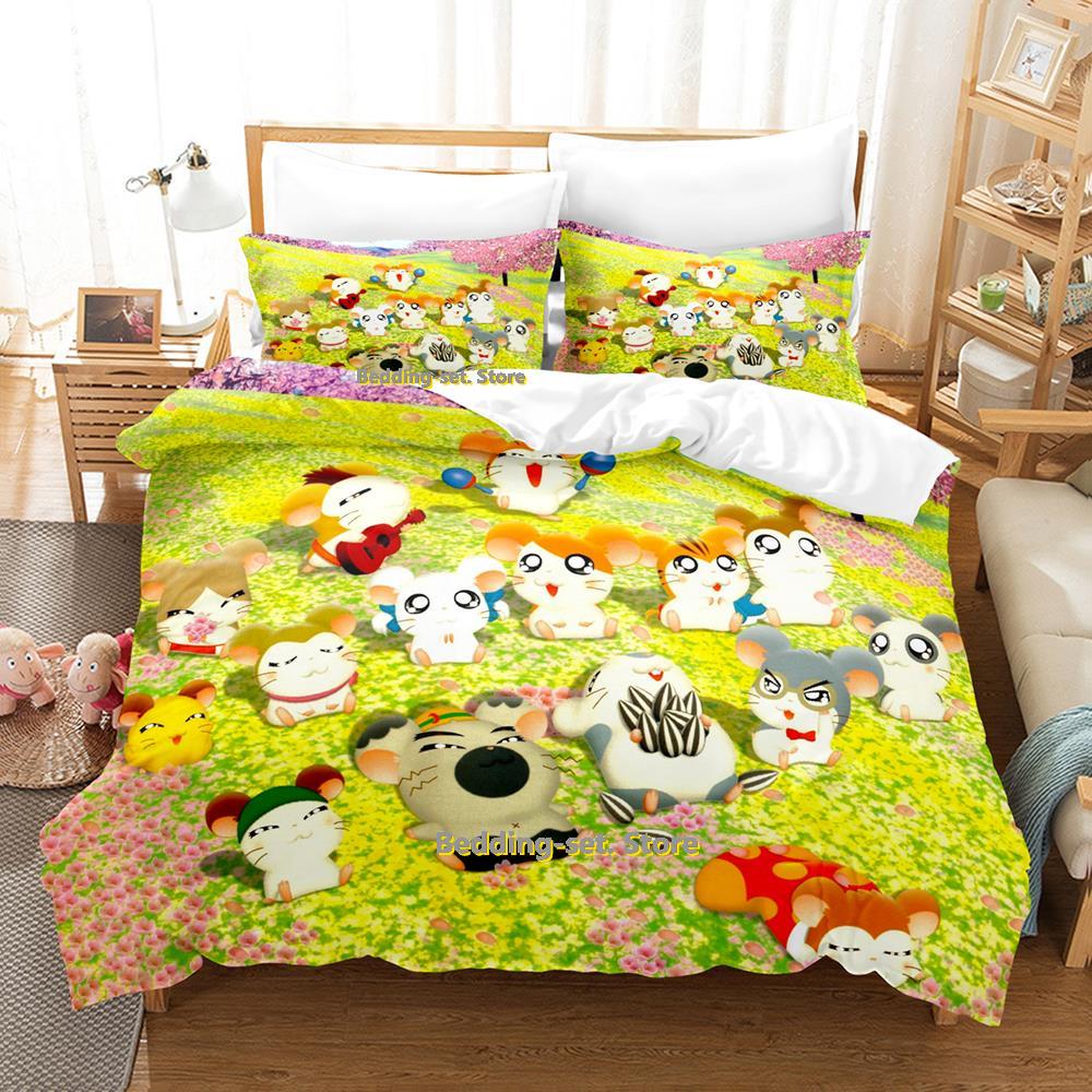 Comforter New Hamtaro Bedding Set Single Twin Full Queen King Size Bed Set Adult Kid Bedroom Three-Piece Suits 3D Print Anime Bed She