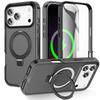 Applicable To iPhone17ProMax Magnetic Suction Bracket Mobile Phone Case C Apple 16Pro Matte 15 Protective Case 14