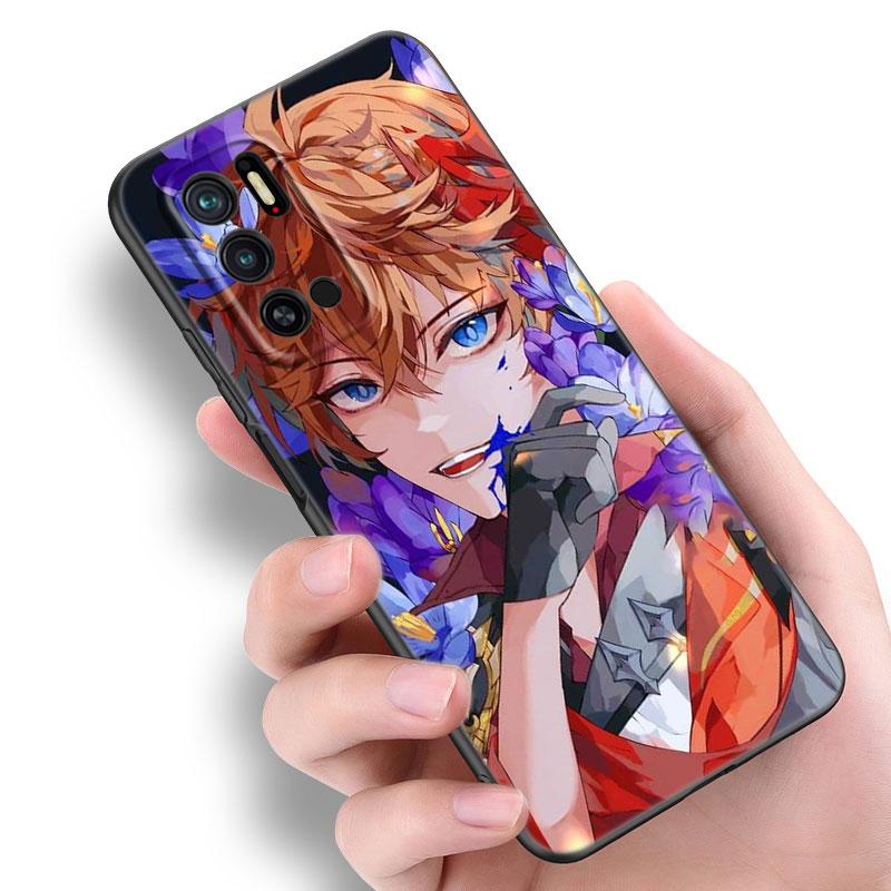 Genshin Impact Raiden Shogun Baal Case For Xiaomi Redmi Note 7 8 9 10 Lite 11 11E 11T 12 Pro 11S 4G 10T 5G 8T 9S 10S Black Cover