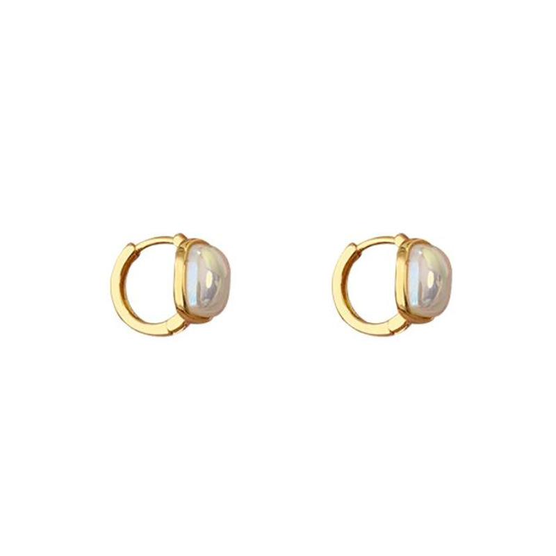 Female Circle Personalized Fashion Retro Simple Earrings золотой