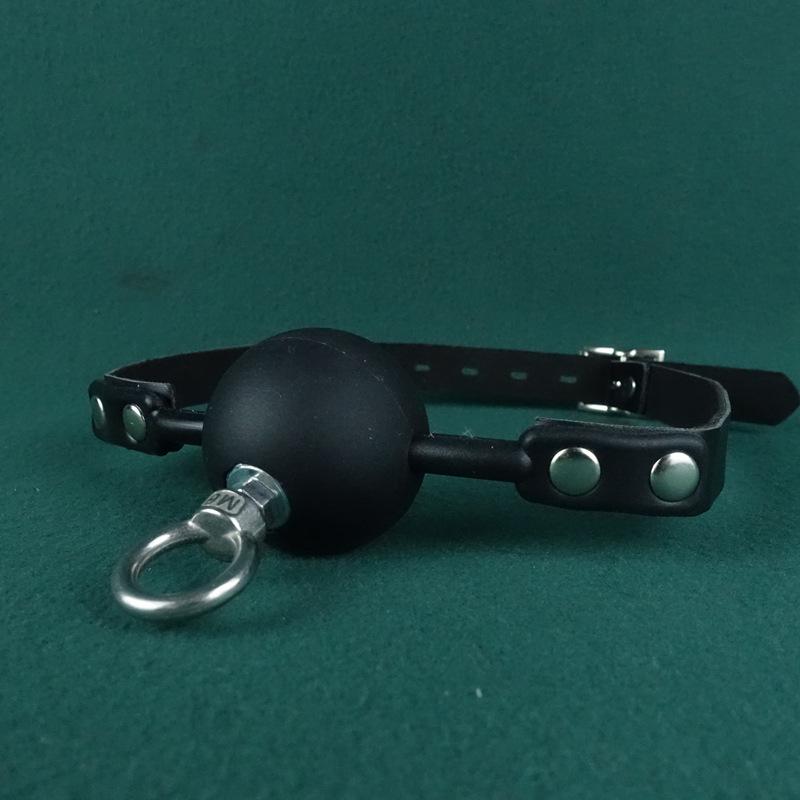 Lockable Anti-Vomiting Dog Muzzle Gag - Large Size with One-Word Strap for Kinky Outdoor Use