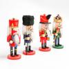 1Pc Wooden Christmas Nutcracker Soldier - Traditional Painted Figurine, Festive Collectible Home Party Decor Ornament