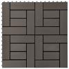 Day and Night - Day and Night WPC Porch Tiles 30x30 Cm 1 M² Dark Brown 11 Pcs