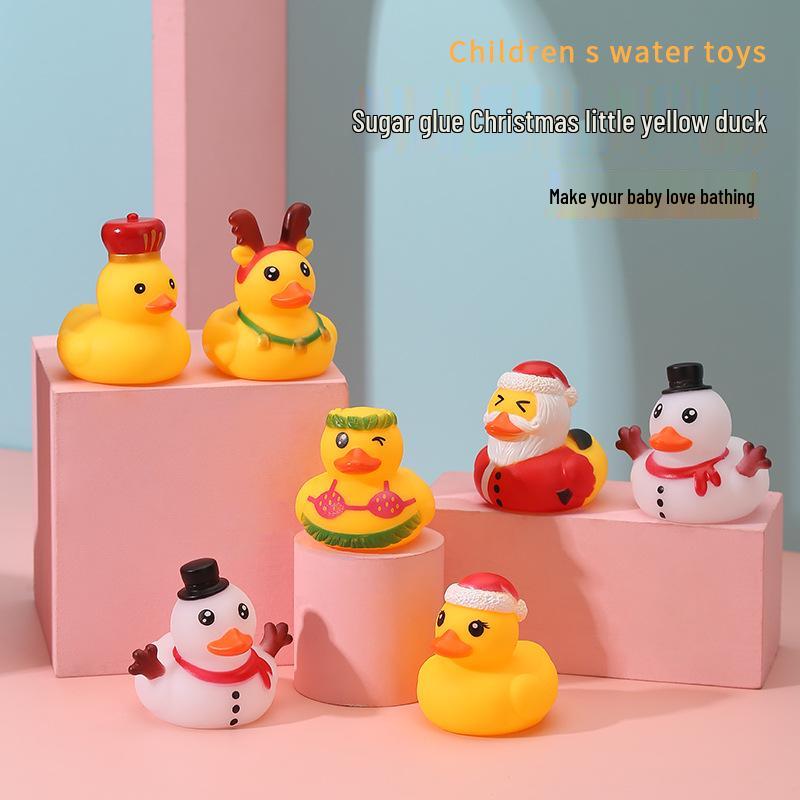 Christmas Squeaky Yellow Duck Toy