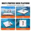 Inflatable Floating Dock 10x10FT Inflatable Dock Platform Mat with Ladder