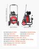 Drain Cleaner Machine 30m x 13mm, Auto Feed Sewer Snake Auger on Wheels - with 8 Cutters & Air-Activated Foot Switch for 50mm to 150mm Pipes
