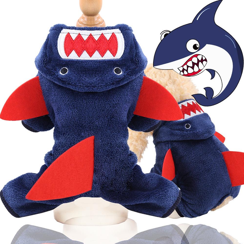 Pet dog dog clothes cat autumn and winter four-legged cotton-padded coat