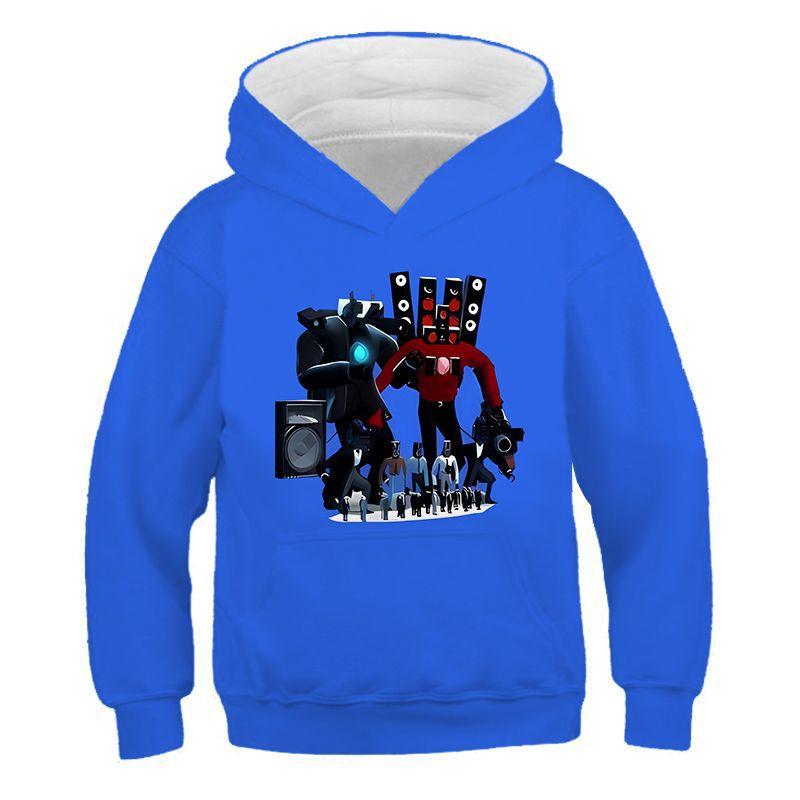 Felpe con Cappuccio Grafica 3D Gioco Divertente Skibidi Toilet Felpe High Street Ragazzi Ragazze Pullover Larghi Streetwear Felpe per Adolescenti