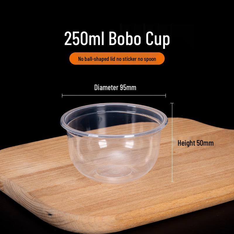SANQIA 300ml Disposable U-Shape Bobo & Sundae Cups