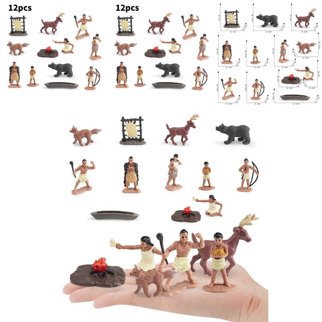 American Indians Figurine Model Set With Plastic Material For Educational Display And Collecting