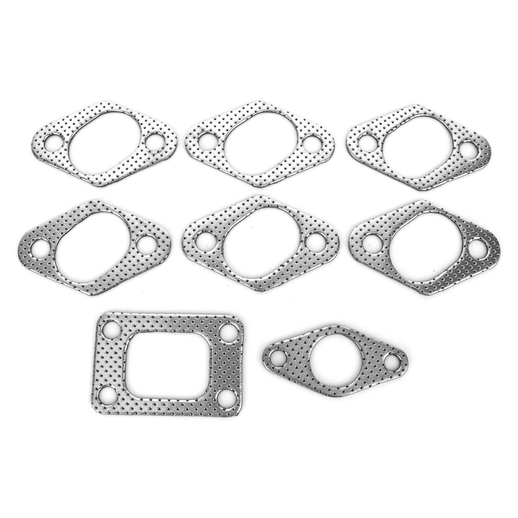 8pcs Exhaust Manifold Gasket Set Fit for NISSAN SKYLINE R32 RB20DET R33 RB25DET