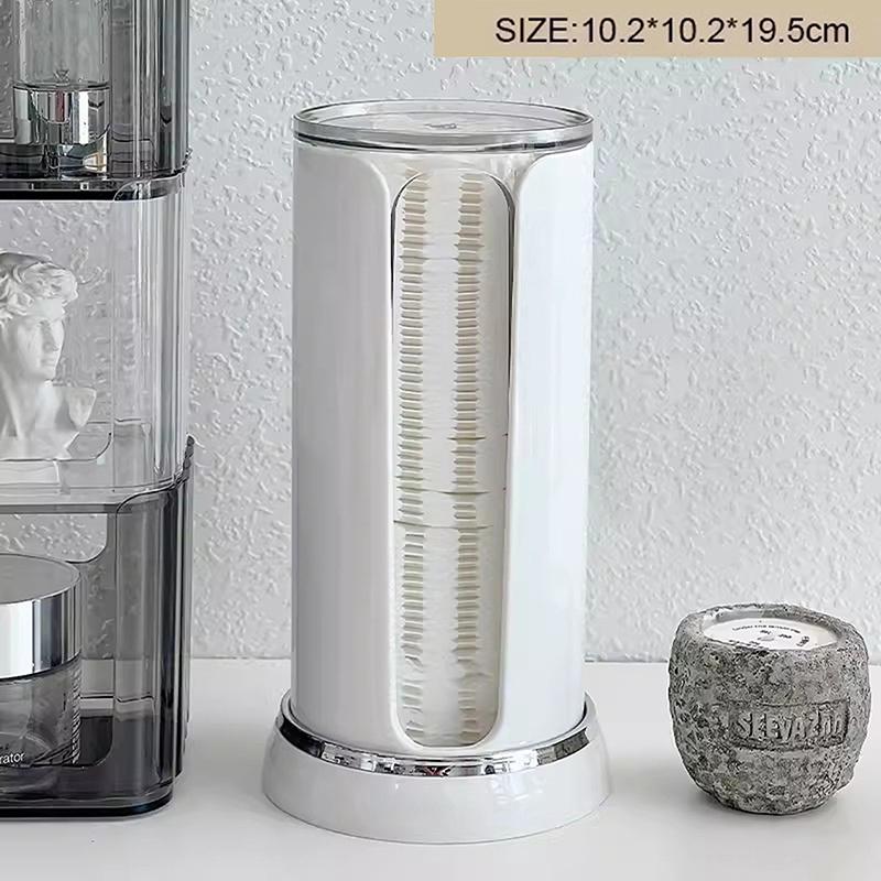 

Держатель для ватных дисков Два цилиндра Органайзер для ватных дисков для снятия макияжа Банки для ванной комнаты Контейнеры для хранения Подставка для дисплея