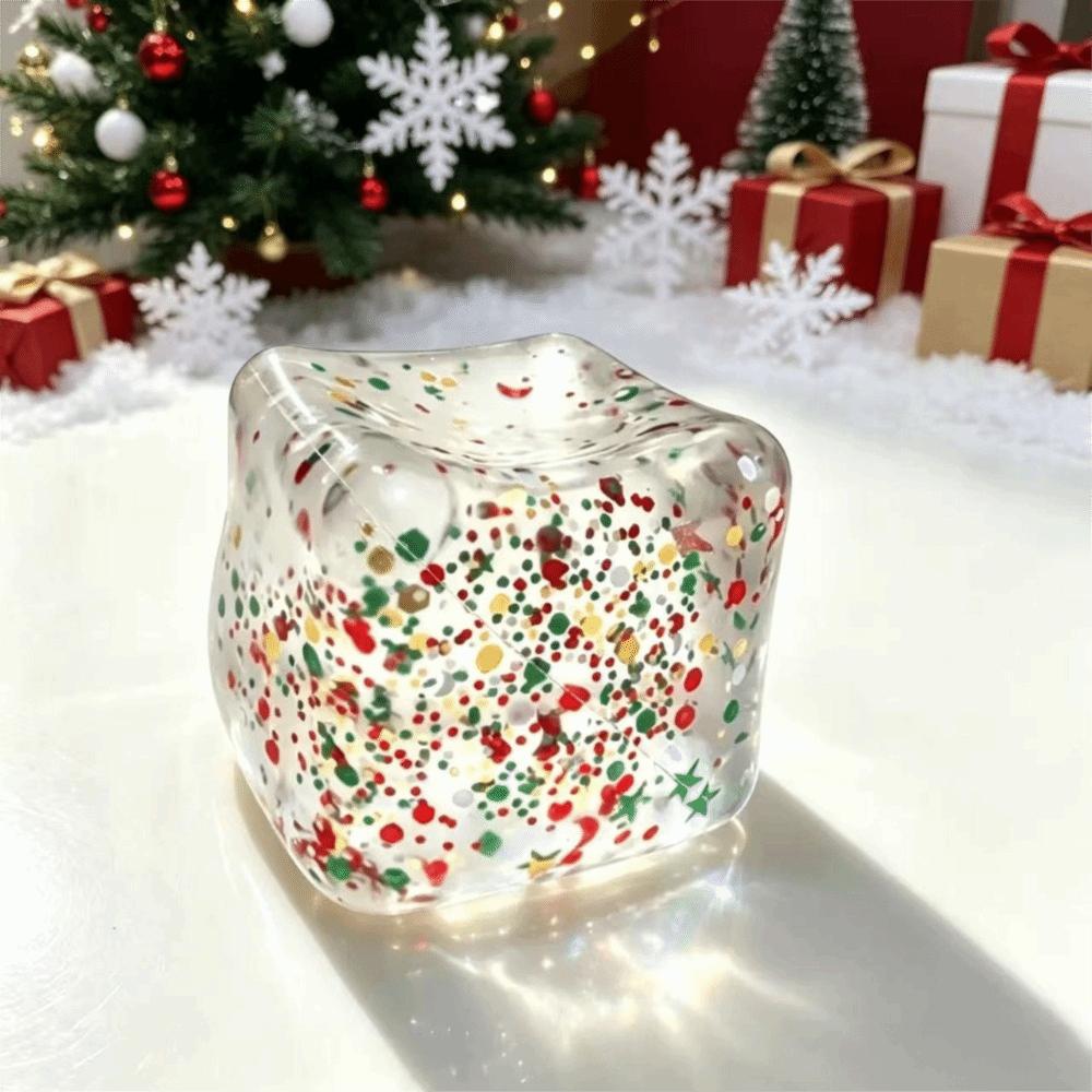 Slow Rebound Christmas Maltose Stress Relief Ice Cubes Anxiety Relief Fidget Toy Adults