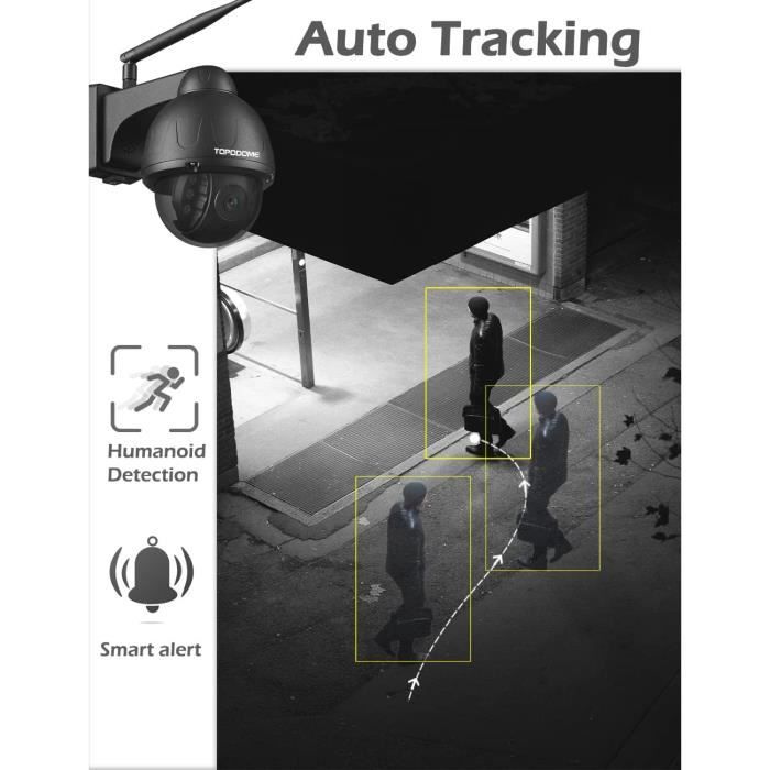 Caméra De Surveillance - Topodome - WiFi - 1080P - Vision Nocturne Starlight