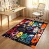 Personalized Crystal Velvet Carpet,Jujutsu Kaisen Custom Printed Name, Plush Area Rug For Home Indoor Decor