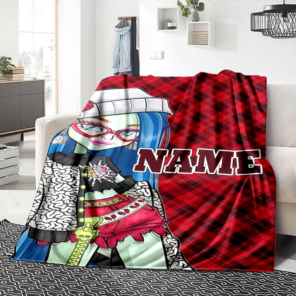 Custom Name Bold Beautiful Character Design Party Blanket For Couch Bed Plush Cozy Fuzzy Blanket Super Soft Warm Blankets For Fall And Winter 091636