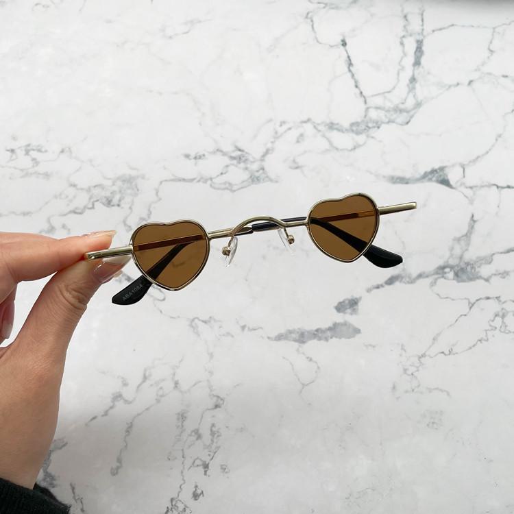 Mini Small Glasses Men'S Trendy Hip-Hop Sunglasses Small Love Retro Funny Small Frame Eyes Personalized Sunglasses Women