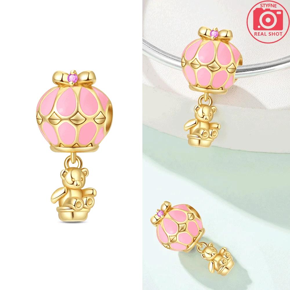 Gold Diy Charms Beads Inlaid Zircon Original Copper Sun Leopard Pendants Fit Bracelet Diy Jewelry Women Gift
