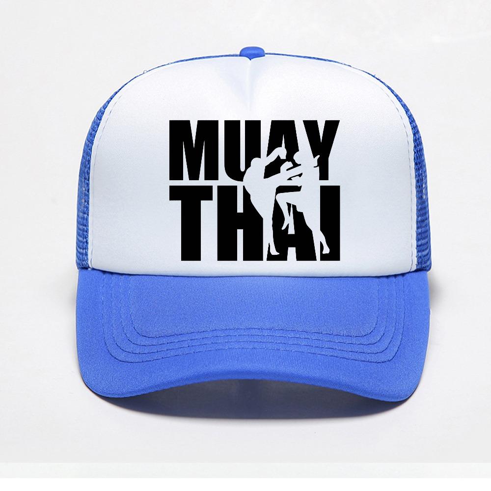 Muay Thai Fighters Gym Cool Baseball Cap Ourdoor Casual Adjustable Mesh Trucker Hat Summer Breathable Sun Snapback Hats
