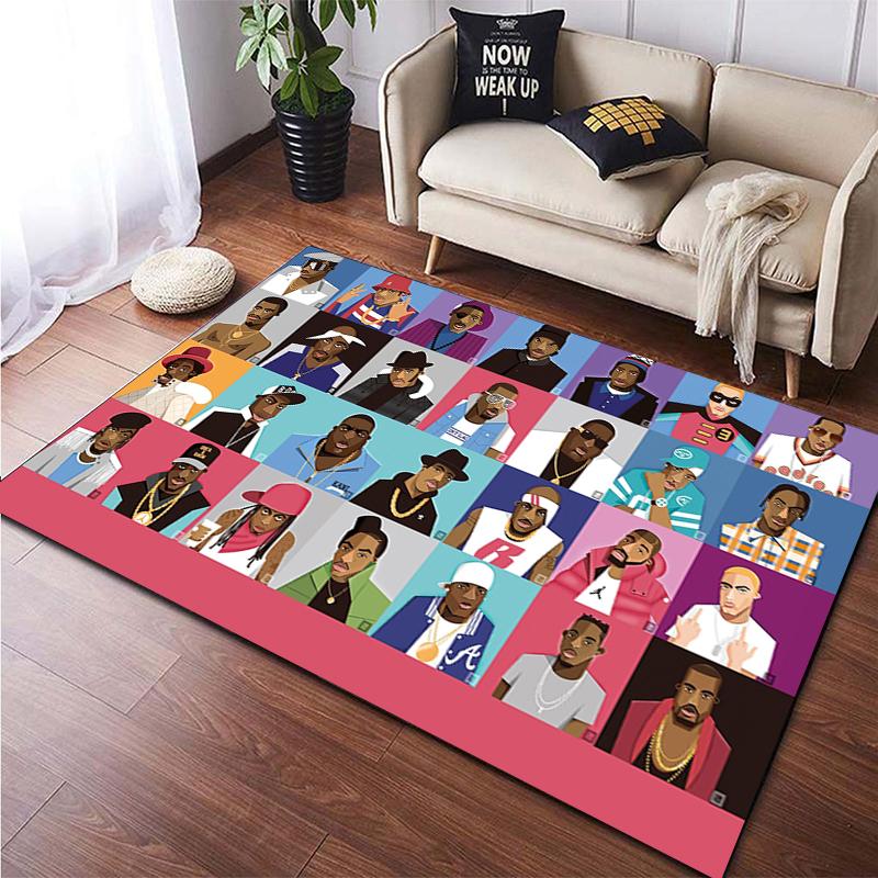 Hip-hop HD Printed  Area Large Rug ,Carpet for Living Room Bedroom Sofa Decoration, Non-slip Floor Mats Dropshipping Alfombras