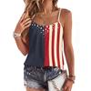 Women’s Casual Sleeveless Spaghetti Strap Ruched Tank Top with Star Print for Summer Loose Fit Fashion Vest Blouse