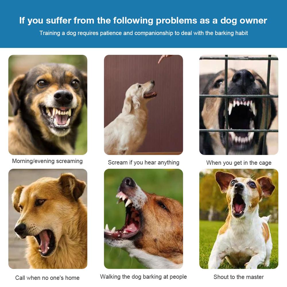 2025 New Anti Barking Collar Smart Dog Bark Collar Vibration Bark Stop Smart Training Collar Adjustable Sensitivity Rechargeable