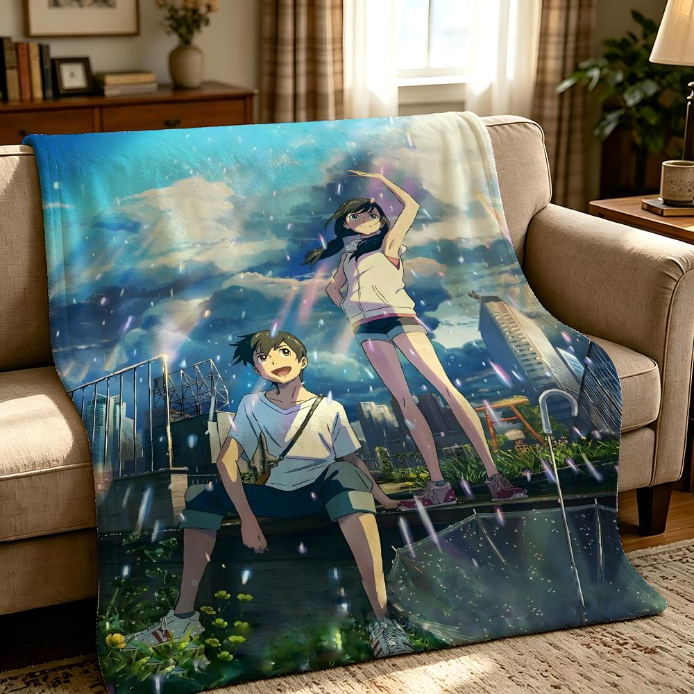 Anime W-Weathering with You-u Throw Thick Comfort Flannel Quilt, Multi-scene Use Indoor Outdoor Daily Nap