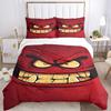 3pcs Bedding Set Angry Expression Includes 1 Comforter + 2 Pillowcases, Without Pillow Inserts, Soft Comfortable, Lightweight Breathable, Pr
