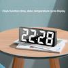 Digital Alarm Clock,Mirror Surface LED Electronic Clock,Adjustable Brightness, Snooze Model, 12/24H Display,Alarm Clock for Home