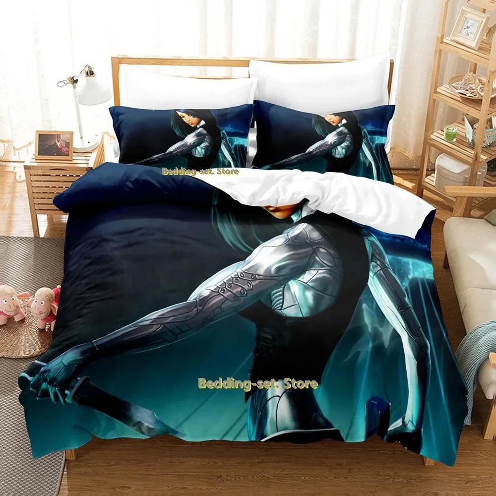 Battle Angel Alita Bedding Set Single Twin Full Queen King Size Bed Set Adult Kid Bedroom Duvetcover Sets Anime Bed Sheet