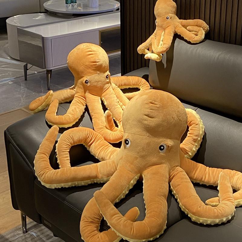 Ocean Creatures Octopus Plush Toy Soft Stuffed Animal Large Pillow For Kids And Teens