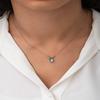 Blue Drop Necklace Edges Double Dorica Collected Rose Gold Plated 925 Sterling Silver