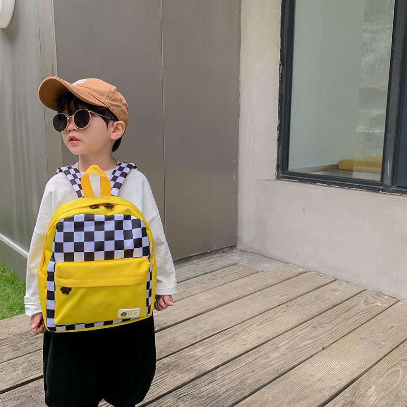 Adorable 2022 Trendy Plaid Children's Backpack For Kindergarten Boys And Girls