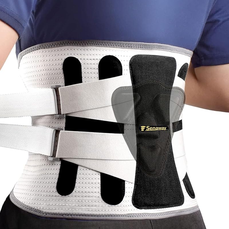 

Senaway waist supporter belt Corset [lower back] strong fixed support back muscle correction mesh ventilation I can t get stuffy unisex (L (abdominal