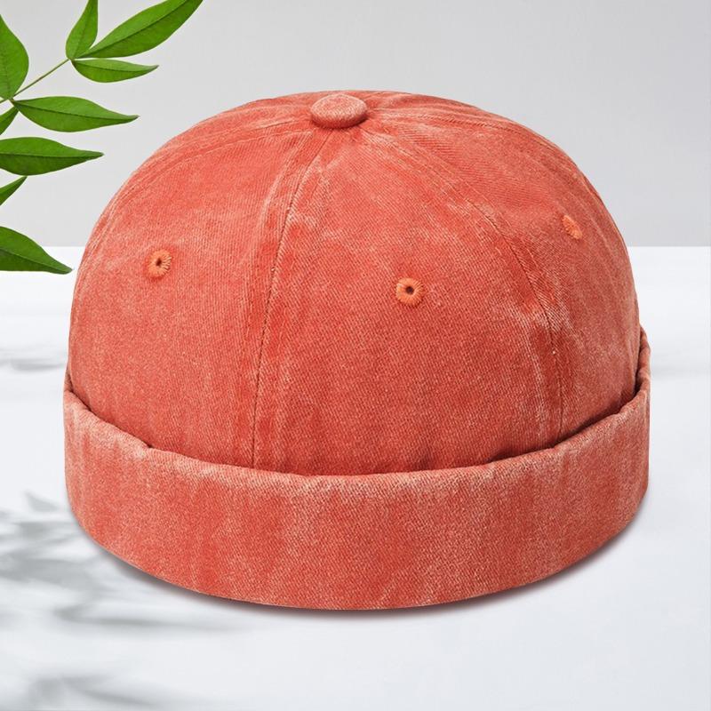 Washed denim melon fur hat embroidery street light board landlord hat personality fashion retro outdoor tide