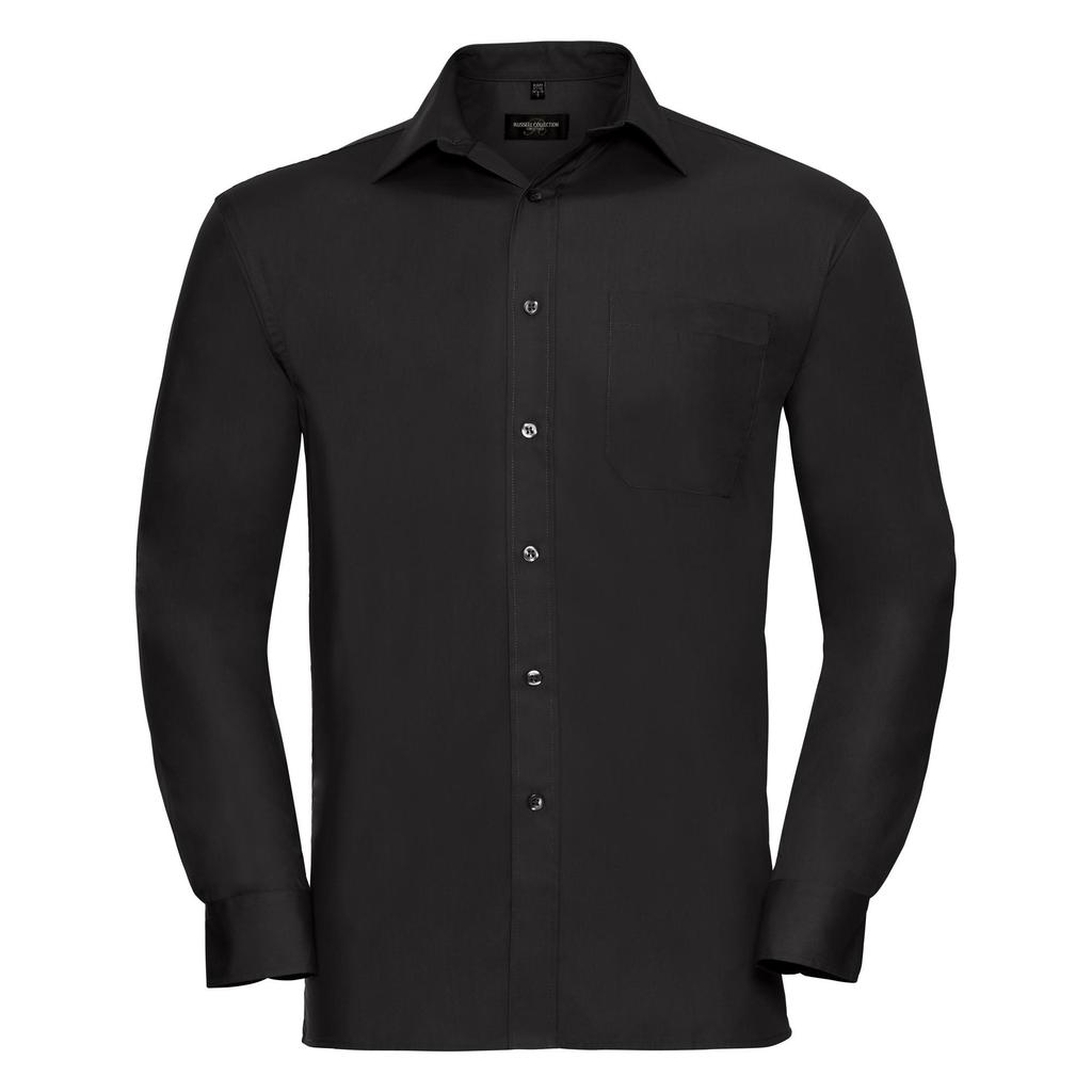 Russell Mens Long Sleeve Pure Cotton Work Shirt
