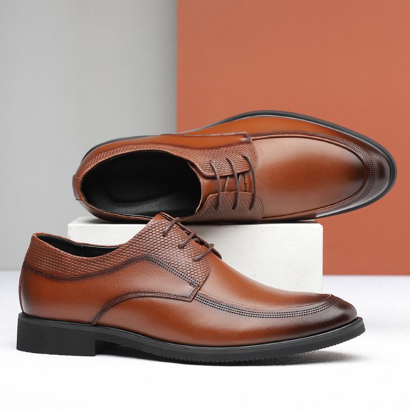 FashionFashion Casual Cow Leather Men's Dress Shoes Spring Autumn New Designer Wedding Shoes Male Big Size  Black Brown Loafers Men