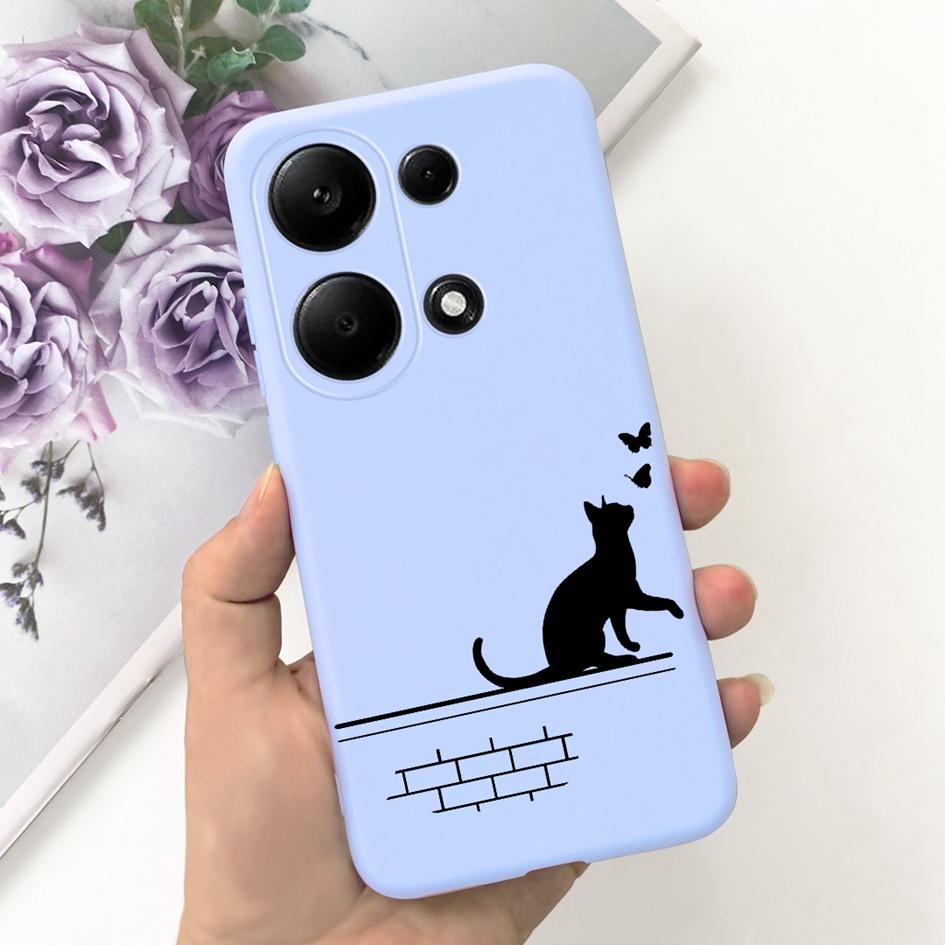 For Xiaomi Redmi Note 13 Pro 4G 2024 Case Cute Love Heart Cactus Soft Matte TPU Cover For Xiaomi Poco M6 Pro 4G Note13 Pro Coque
