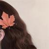 Sophisticated Maple Leaf Hair Clip Luxurious Leather Hairclip Antiskid Hairpin Natural Styles Hair Accessory
